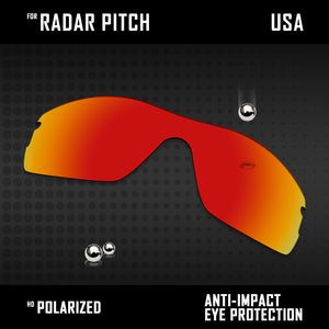 Anti Scratch Polarized Replacement Lenses for-Oakley Radar Pitch Options