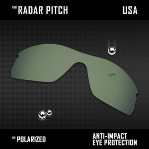 Anti Scratch Polarized Replacement Lenses for-Oakley Radar Pitch Options