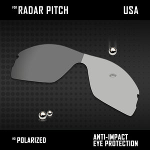 Anti Scratch Polarized Replacement Lenses for-Oakley Radar Pitch Options