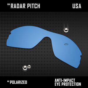 Anti Scratch Polarized Replacement Lenses for-Oakley Radar Pitch Options