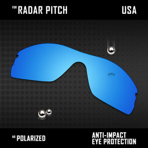 Anti Scratch Polarized Replacement Lenses for-Oakley Radar Pitch Options