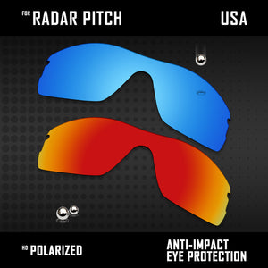 Anti Scratch Polarized Replacement Lenses for-Oakley Radar Pitch Options