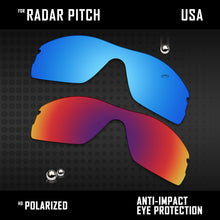 Load image into Gallery viewer, Anti Scratch Polarized Replacement Lenses for-Oakley Radar Pitch Options