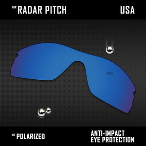 Anti Scratch Polarized Replacement Lenses for-Oakley Radar Pitch Options