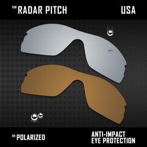 Anti Scratch Polarized Replacement Lenses for-Oakley Radar Pitch Options