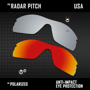 Anti Scratch Polarized Replacement Lenses for-Oakley Radar Pitch Options