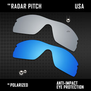 Anti Scratch Polarized Replacement Lenses for-Oakley Radar Pitch Options