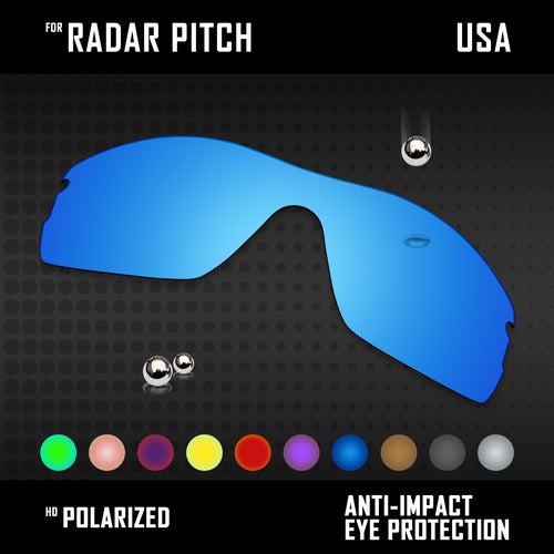 Anti Scratch Polarized Replacement Lenses for-Oakley Radar Pitch Options