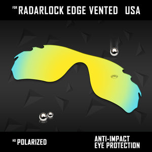 Anti Scratch Polarized Replacement Lens for-Oakley RadarLock Edge Vented OO9183