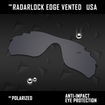 Anti Scratch Polarized Replacement Lens for-Oakley RadarLock Edge Vented OO9183