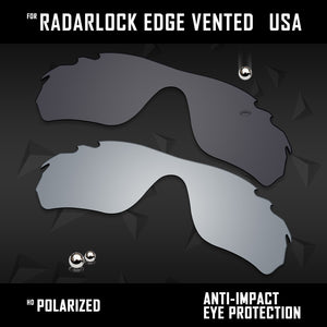 Anti Scratch Polarized Replacement Lens for-Oakley Radar Edge Vented OO9184 Opt