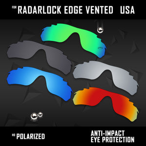 Anti Scratch Polarized Replacement Lens for-Oakley RadarLock Edge Vented OO9183