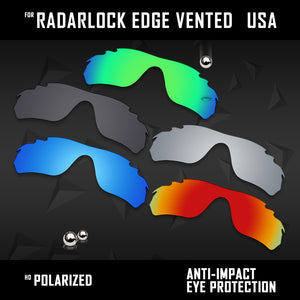 Anti Scratch Polarized Replacement Lens for-Oakley Radar Edge Vented OO9184 Opt