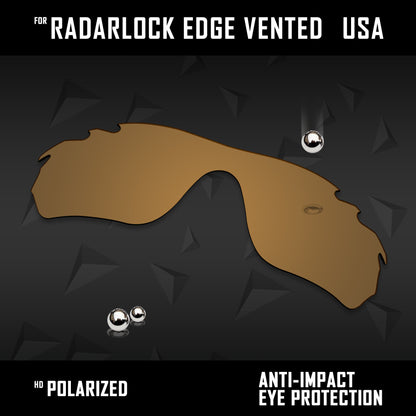 Anti Scratch Polarized Replacement Lens for-Oakley RadarLock Edge Vented OO9183