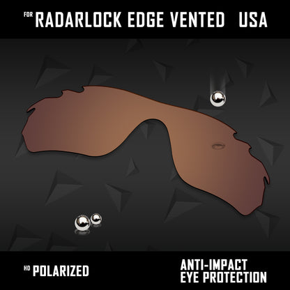 Anti Scratch Polarized Replacement Lens for-Oakley RadarLock Edge Vented OO9183
