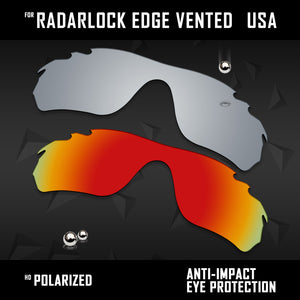 Anti Scratch Polarized Replacement Lens for-Oakley Radar Edge Vented OO9184 Opt