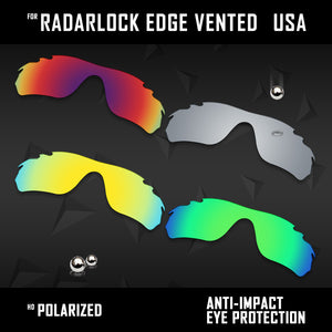 Anti Scratch Polarized Replacement Lens for-Oakley Radar Edge Vented OO9184 Opt