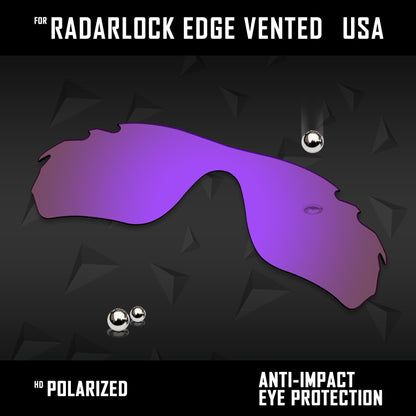 Anti Scratch Polarized Replacement Lens for-Oakley RadarLock Edge Vented OO9183
