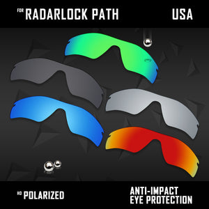 Anti Scratch Polarized Replacement Lenses for-Oakley RadarLock Path OO9181 Opts