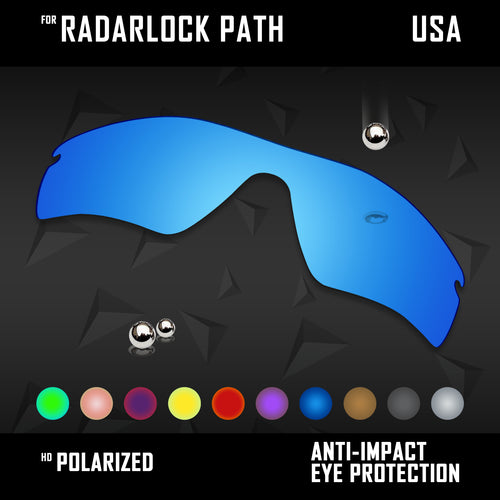 Anti Scratch Polarized Replacement Lenses for-Oakley RadarLock Path OO9181 Opts