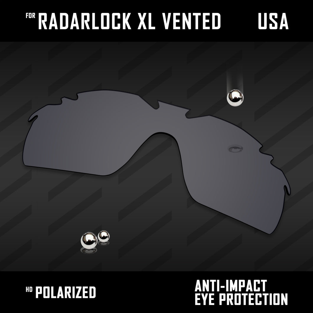 Anti Scratch Polarized Replacement Lenses for-Oakley RadarLock XL Vented Options