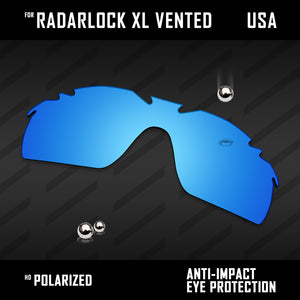 Anti Scratch Polarized Replacement Lenses for-Oakley RadarLock XL Vented Options