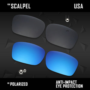 Anti Scratch Polarized Replacement Lenses for-Oakley Scalpel OO9095 Options