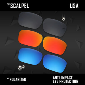 Anti Scratch Polarized Replacement Lenses for-Oakley Scalpel OO9095 Options