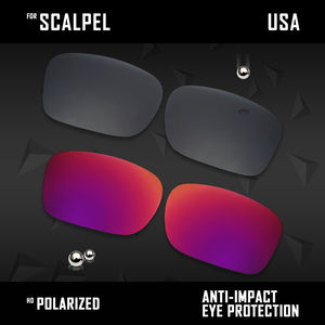 Anti Scratch Polarized Replacement Lenses for-Oakley Scalpel OO9095 Options