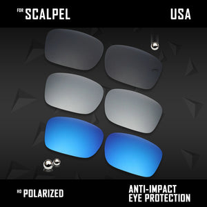 Anti Scratch Polarized Replacement Lenses for-Oakley Scalpel OO9095 Options