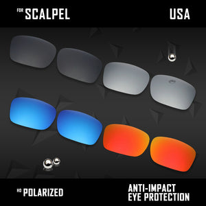 Anti Scratch Polarized Replacement Lenses for-Oakley Scalpel OO9095 Options