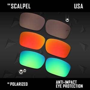 Anti Scratch Polarized Replacement Lenses for-Oakley Scalpel OO9095 Options