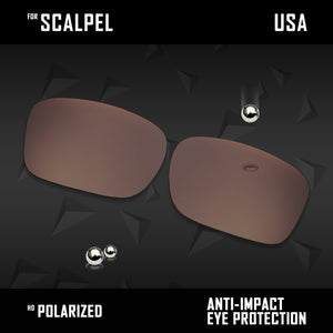 Anti Scratch Polarized Replacement Lenses for-Oakley Scalpel OO9095 Options