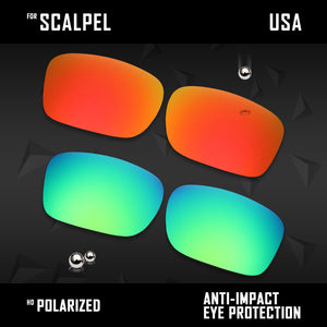 Anti Scratch Polarized Replacement Lenses for-Oakley Scalpel OO9095 Options