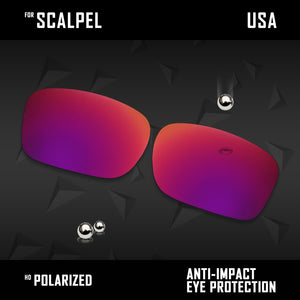 Anti Scratch Polarized Replacement Lenses for-Oakley Scalpel OO9095 Options