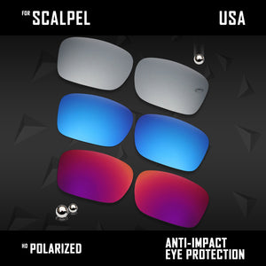 Anti Scratch Polarized Replacement Lenses for-Oakley Scalpel OO9095 Options