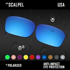 Anti Scratch Polarized Replacement Lenses for-Oakley Scalpel OO9095 Options