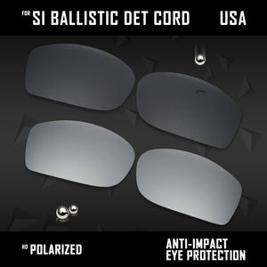 Anti Scratch Polarized Replacement Lenses for-Oakley Si Ballistic Det Cord Opts