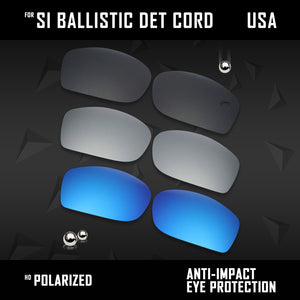 Anti Scratch Polarized Replacement Lenses for-Oakley Si Ballistic Det Cord Opts