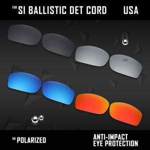 Anti Scratch Polarized Replacement Lenses for-Oakley Si Ballistic Det Cord Opts