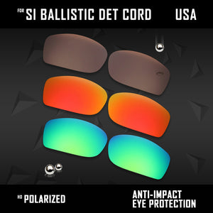 Anti Scratch Polarized Replacement Lenses for-Oakley Si Ballistic Det Cord Opts