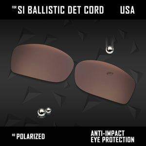 Anti Scratch Polarized Replacement Lenses for-Oakley Si Ballistic Det Cord Opts