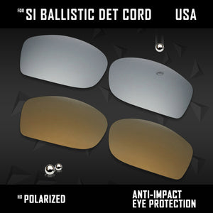 Anti Scratch Polarized Replacement Lenses for-Oakley Si Ballistic Det Cord Opts