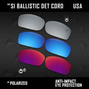 Anti Scratch Polarized Replacement Lenses for-Oakley Si Ballistic Det Cord Opts