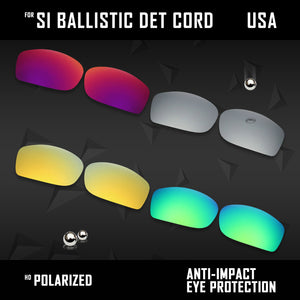 Anti Scratch Polarized Replacement Lenses for-Oakley Si Ballistic Det Cord Opts