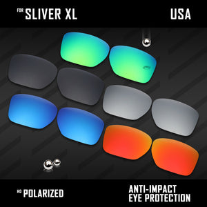 Anti Scratch Polarized Replacement Lenses for-Oakley Sliver XL OO9341 Options