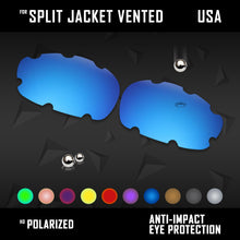 Anti Scratch Polarized Replacement Lenses for-Oakley Split Jacket Vented OO9099