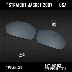 Anti Scratch Polarized Replacement Lenses for-Oakley Straight Jacket 2007 Opt