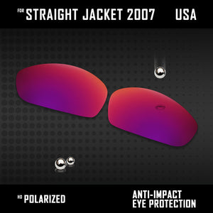 Anti Scratch Polarized Replacement Lenses for-Oakley Straight Jacket 2007 Opt