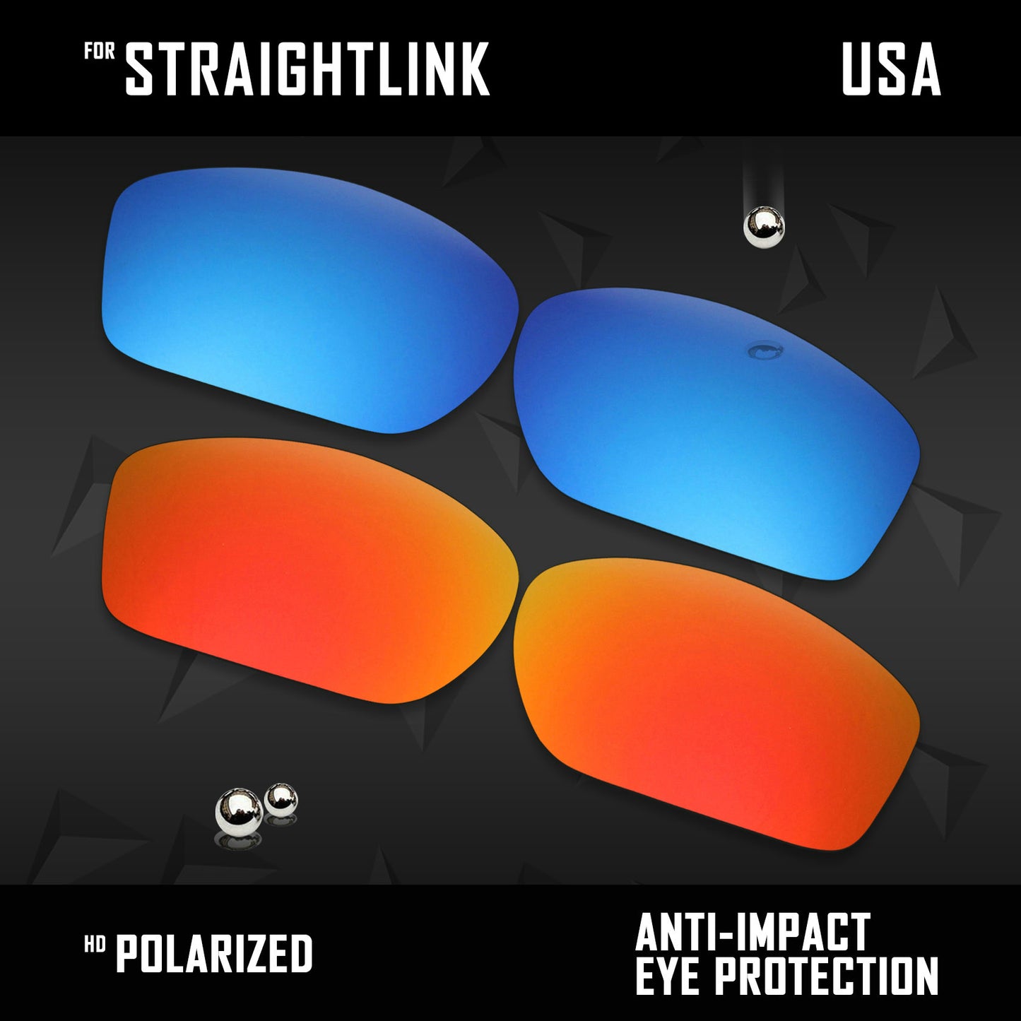 Anti Scratch Polarized Replacement Lenses for-Oakley Straightlink OO9331 Options